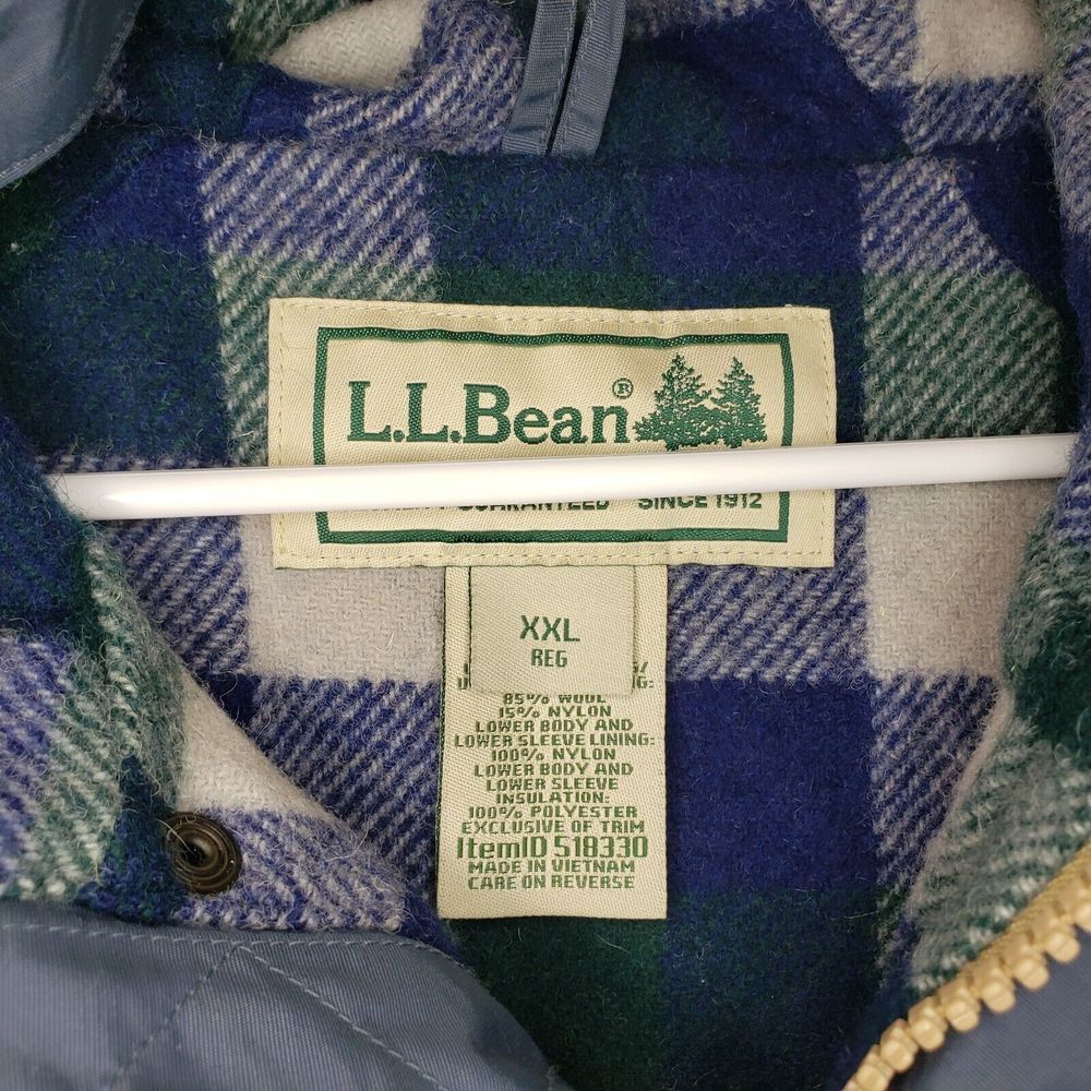 LL Bean Mens Baxter State Hooded Parka Coat Down Jacket XXL 2XL Colorblock RARE - Picture 4 of 9
